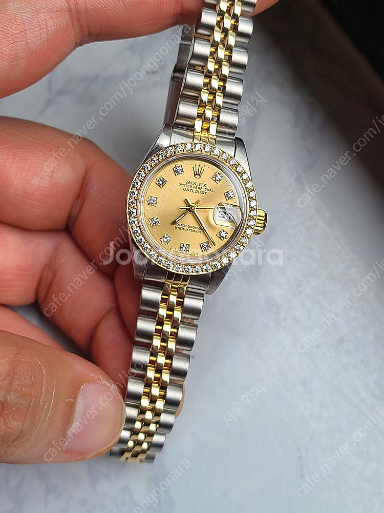 [정품] 롤렉스 여성용 데이저스트 다이아베젤 10P 다이아 18K 콤비 (Rolex Datejust Gold 10P...--0