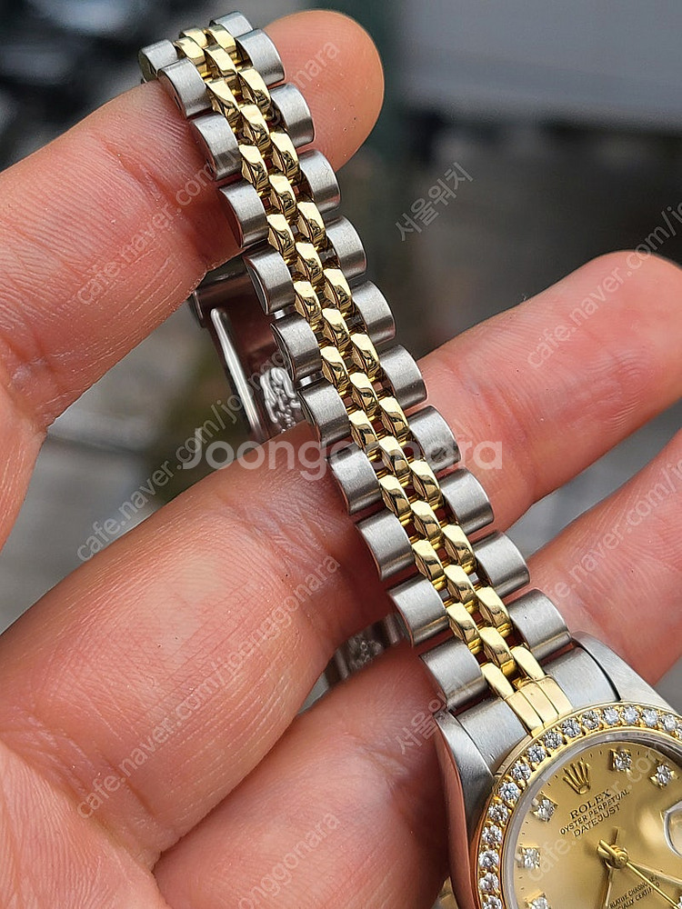 [정품] 롤렉스 여성용 데이저스트 다이아베젤 10P 다이아 18K 콤비 (Rolex Datejust Gold 10P...--2
