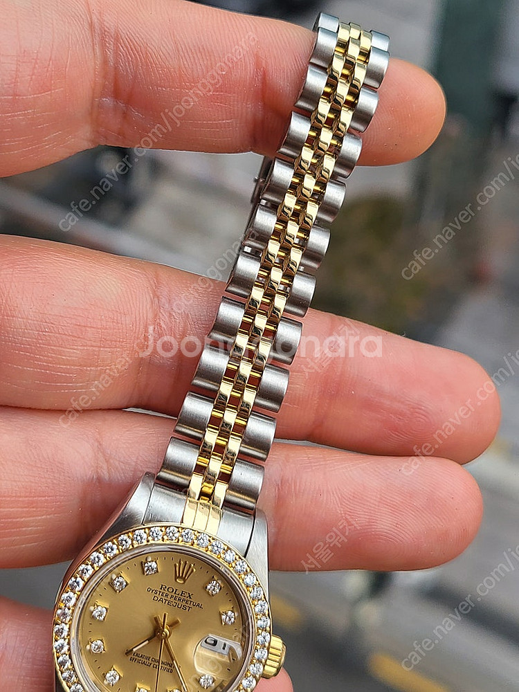 [정품] 롤렉스 여성용 데이저스트 다이아베젤 10P 다이아 18K 콤비 (Rolex Datejust Gold 10P...--3