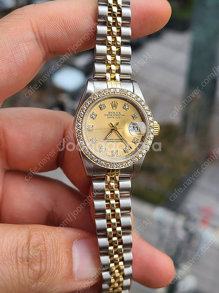 [정품] 롤렉스 여성용 데이저스트 다이아베젤 10P 다이아 18K 콤비 (Rolex Datejust Gold 10P...--5