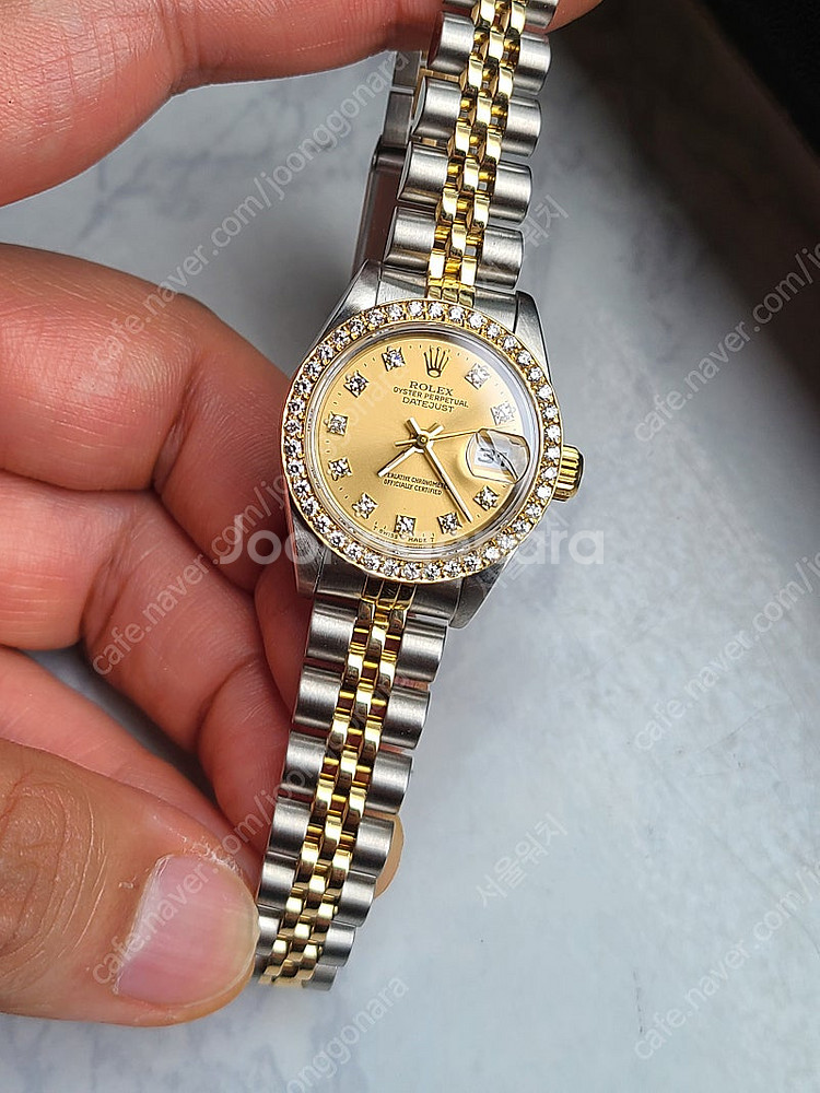 [정품] 롤렉스 여성용 데이저스트 다이아베젤 10P 다이아 18K 콤비 (Rolex Datejust Gold 10P...--8