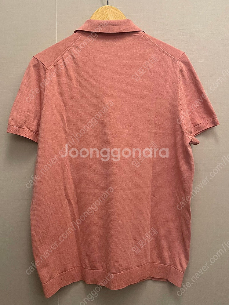 (S~M)마시모두띠 핑크 코튼 니트 pk 반팔 카라티셔...--1