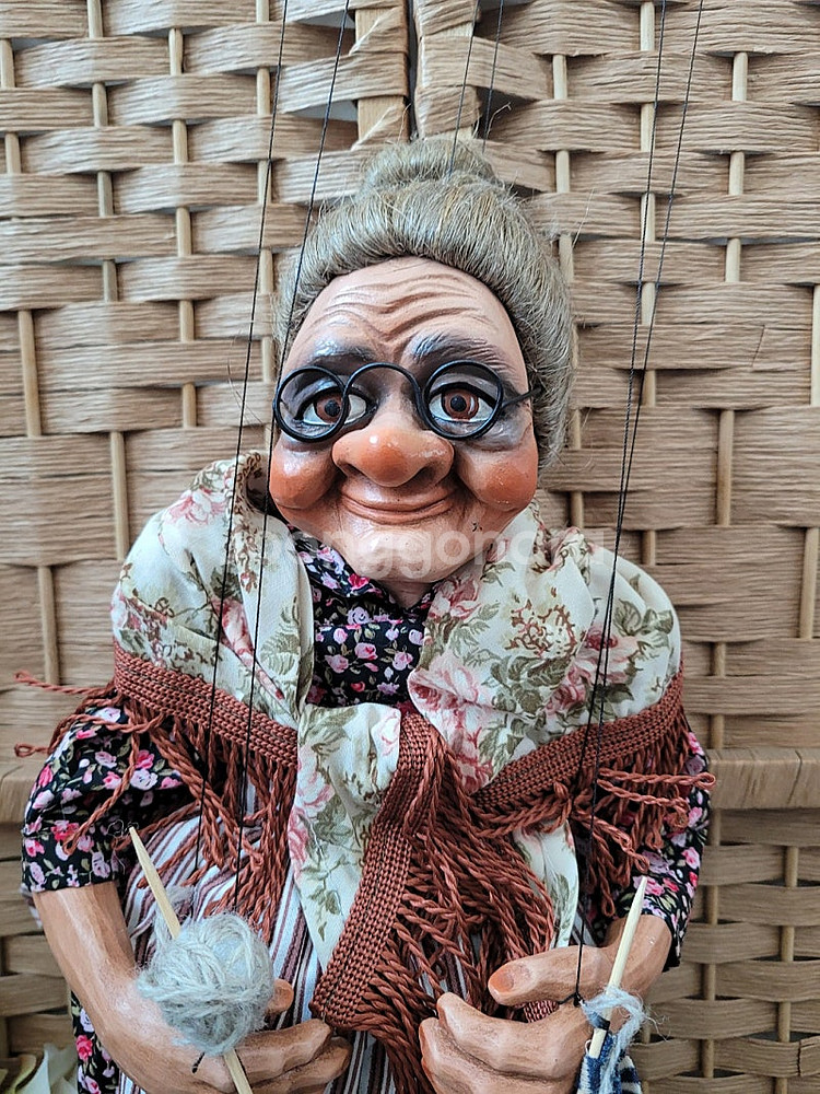 [판매] 체코 마리오네트 뜨개질 할머니 , 피노키오 인...--6