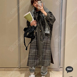 임블리 체크 후드 떡볶이 더플 핸드메이드 코트 올드머니룩 드뮤어룩 여행룩