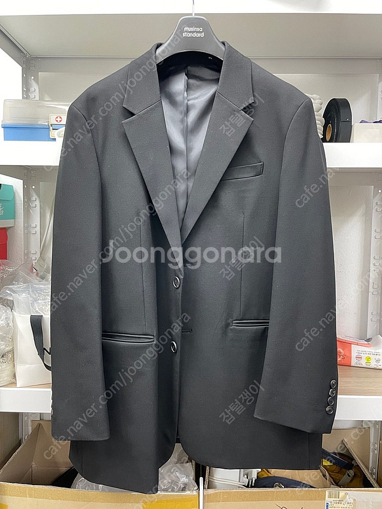 무탠다드 오버사이즈 블레이저 블랙 2XL--1