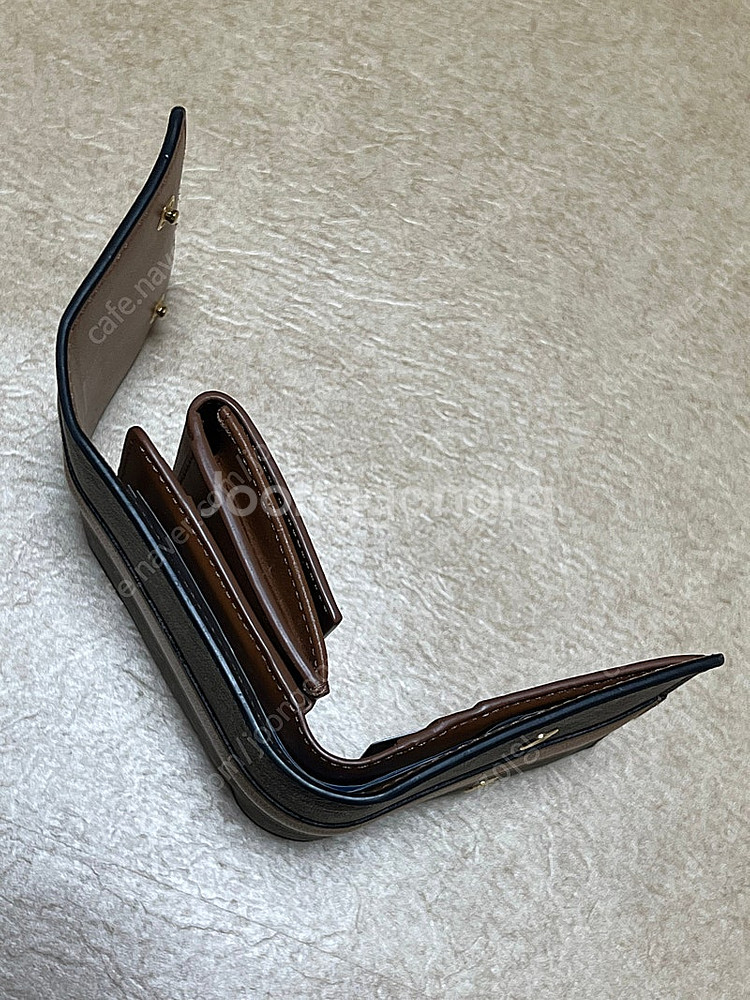 셀린느 트리옹프 캔버스 램스킨 탠 3단지갑--6