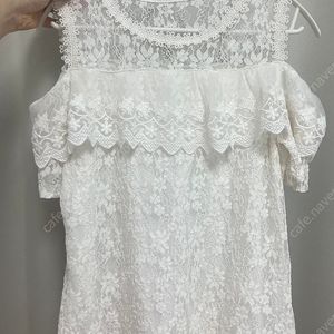 반에이크 어깨트임 레이스 흰색반팔티 2만