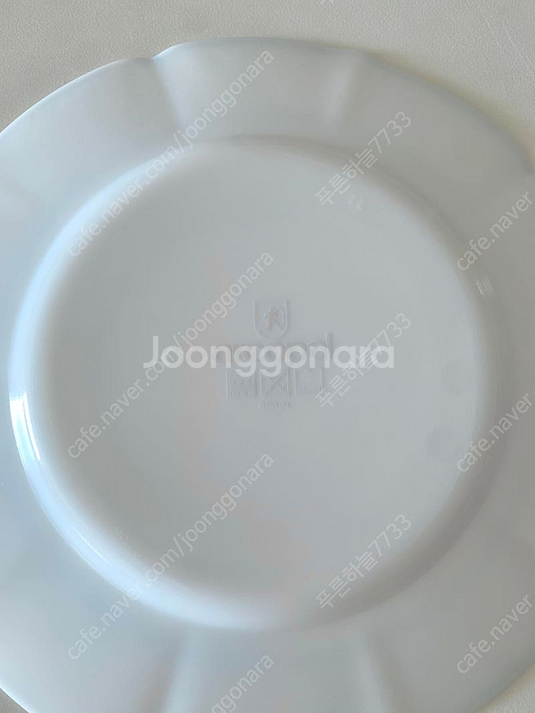 아코팔 블루 테두리 빈티지 접시--2