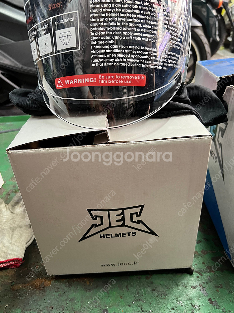 새상품 JEC 오토바이 헬멧 스쿠터 유광 블랙 레드 X...--4