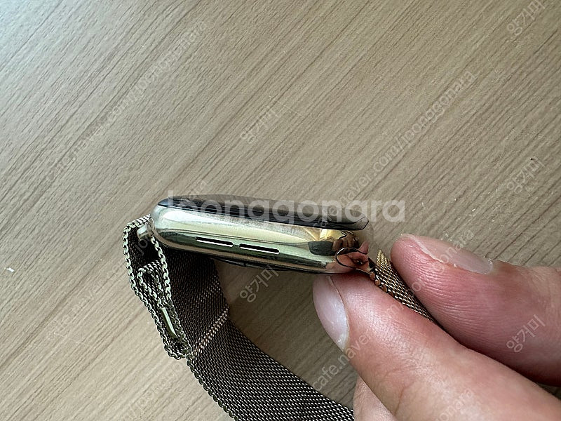 애플워치6 44mm 골드 스테인레스+정품 밀레니즈 루프--2