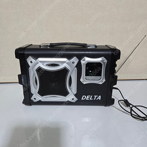 DELTA 휴대용 FM 라디오 USB AUX 마이크 기타 스피커