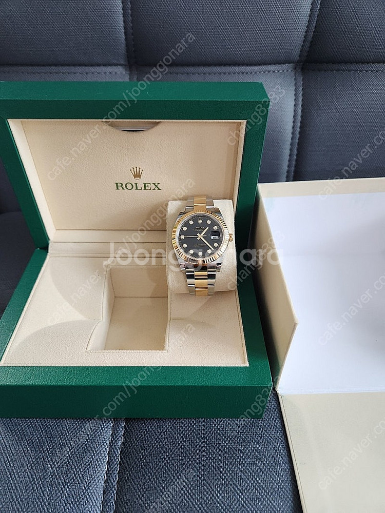 로렉스 와치 41mm 126333 데이저스트 옐골 콤비 검판 텐포인트 팝니다--0