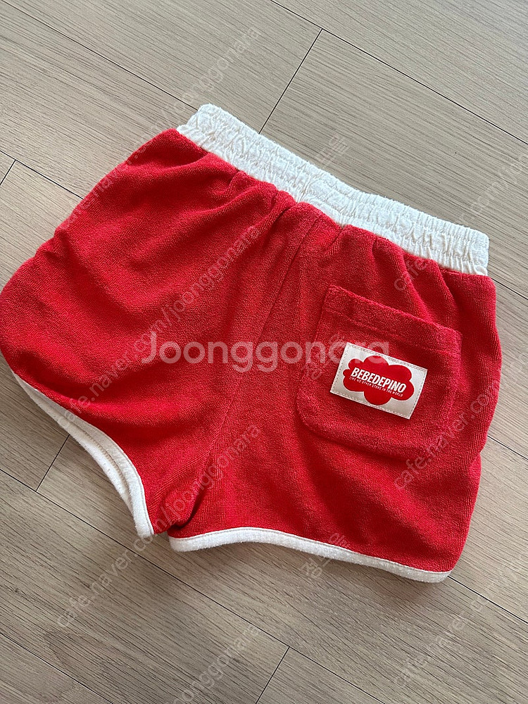 베베드피노 메리제인 토끼 반바지 테리 110 레드--3