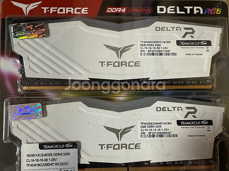팀그룹 der4 3200 16gb 두세트--0
