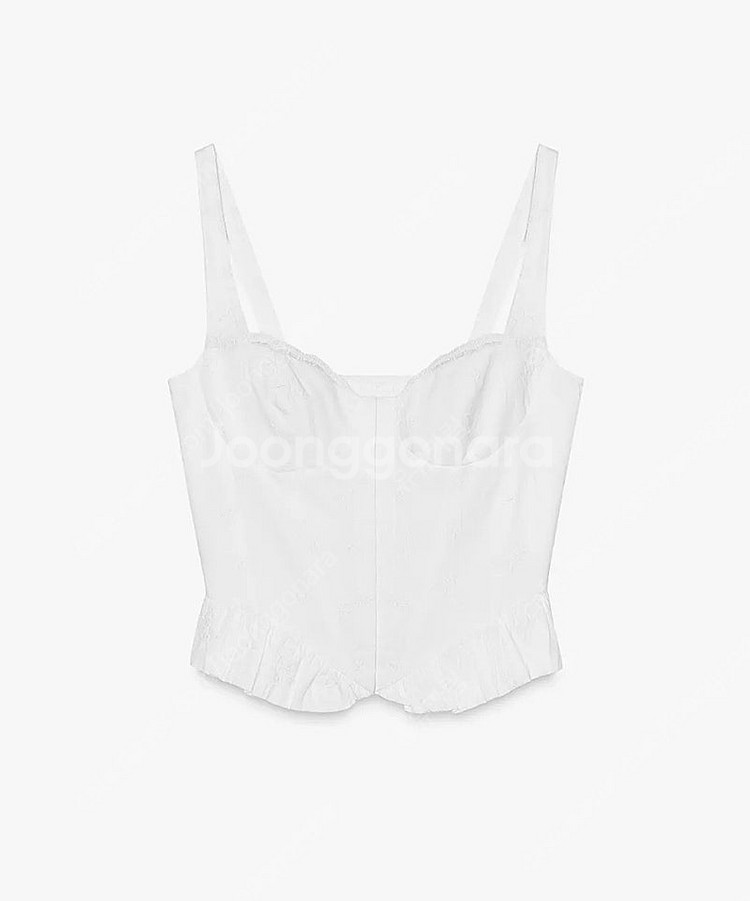 ZARA 자라 코르셋 탑, 자라 자수 장식 코르셋 탑,...--6