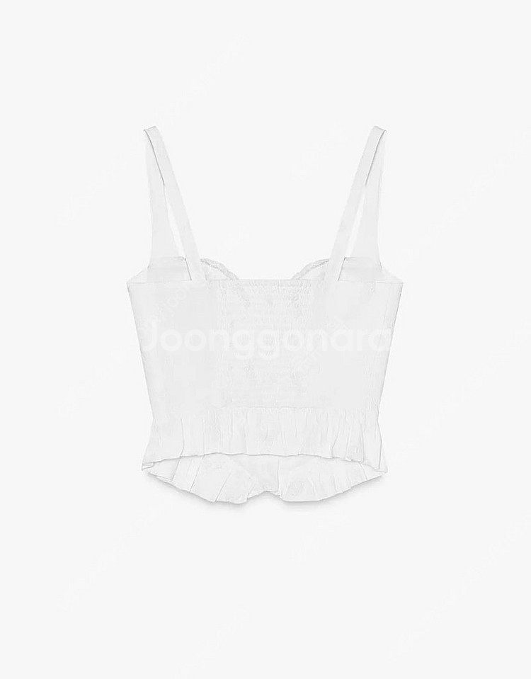 ZARA 자라 코르셋 탑, 자라 자수 장식 코르셋 탑,...--7