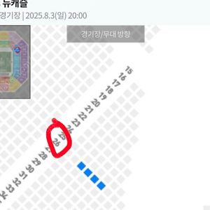 (250803)토트넘vs뉴캐슬 2등석C(뉴캐슬팬존) S-F 구역 26열 삽니다.(1자리 필요합니다.)48열or53열