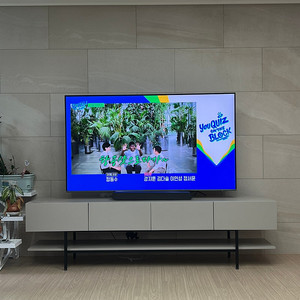 삼성 QLED 65 TV + 삼성 사운드바 + TV 거실장