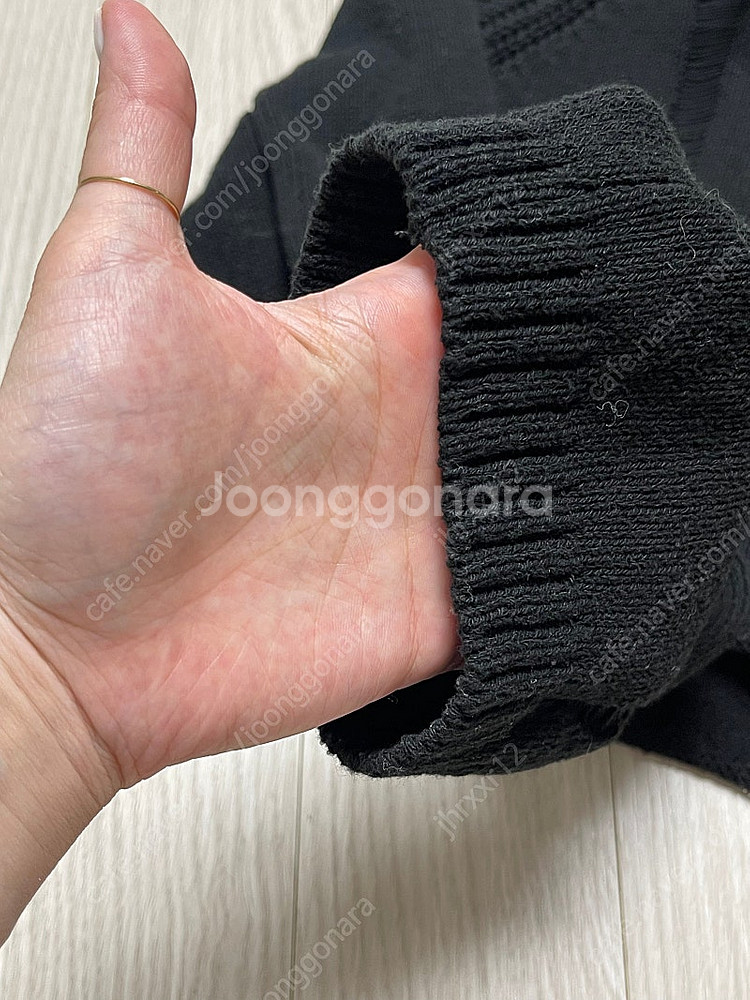 (새것) 오간자리본 가디건 풀오버 블랙--7