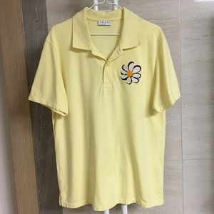 SANDRO 산드로 옴므 플라워 자수 카라 티셔츠 L