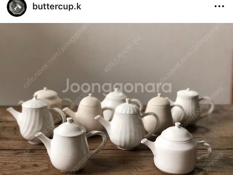 대리) 일본 작가 카토카즈미 백자 티팟 / 젓가락 받침...--5