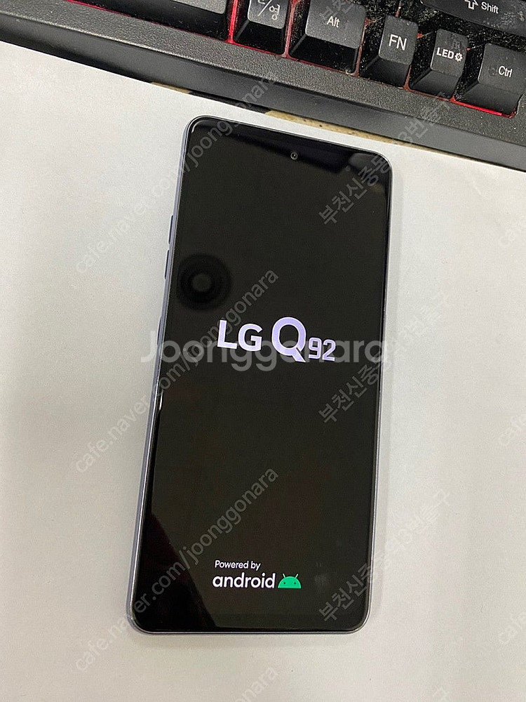 202637 LG Q92 블랙 액정SS급 128GB 무...--0