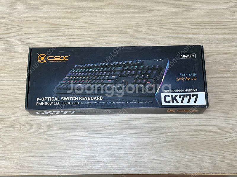 콕스 COX CK777 블랙 풀배열 청축 방수 단순개봉...--0
