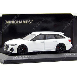 미니챔프 1:43 아우디 RS6 (C8) 아반트 화이트 다이캐스트 모형자동차