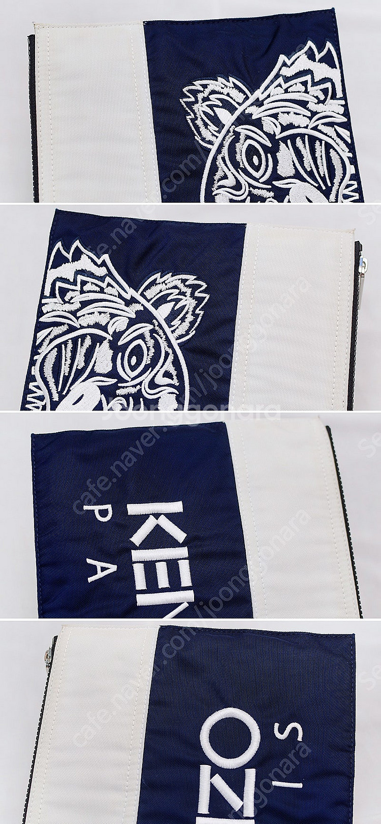 겐조 (KENZO) 컬러블럭 타이거 레터링 양면 로고 ...--6