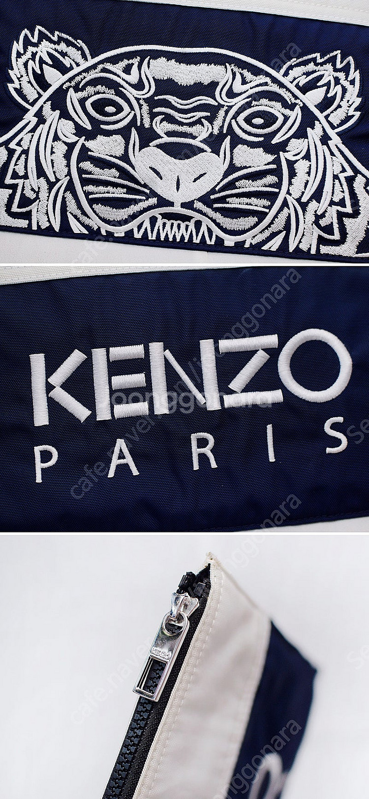 겐조 (KENZO) 컬러블럭 타이거 레터링 양면 로고 ...--8