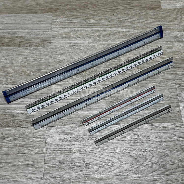 산키스 우찌다 삼각 스케일 15cm 30cm 제도 도면...--0