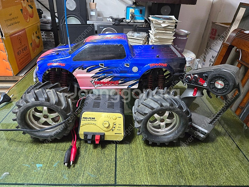 TRAXXAS E-MAX RC카 콘트롤러, 충전기셋--0