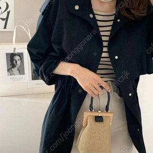 데일리룩 밀크하프바람막이 블랙