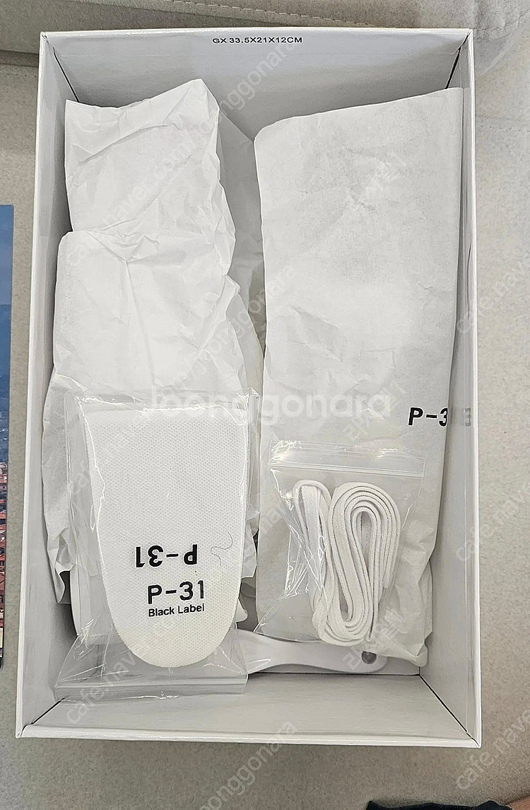 P-31 오리지널 블랙 라벨 스니커즈 5.5CM 화이트...--2