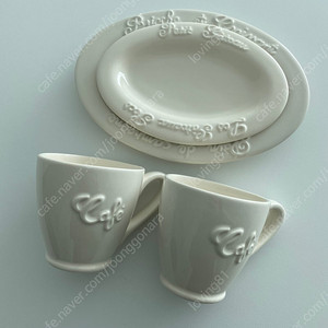 스튜디오엠 머그 컵 2개 & 플레이트 2종 세트