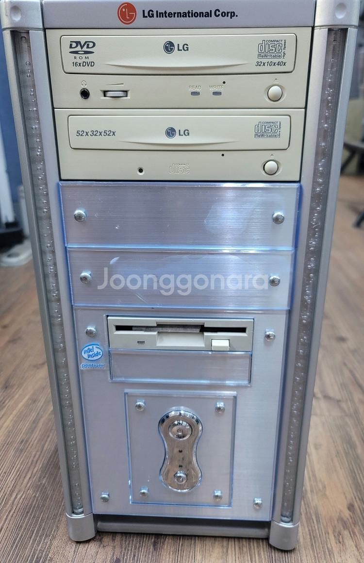 레트로 옛날 컴퓨터 LG 펜티엄 MMX 슬롯CPU 윈도...--1
