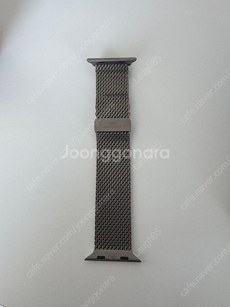 애플워치 정품 내추럴 티타늄 밀레니즈 루프 49mm 팔...--1