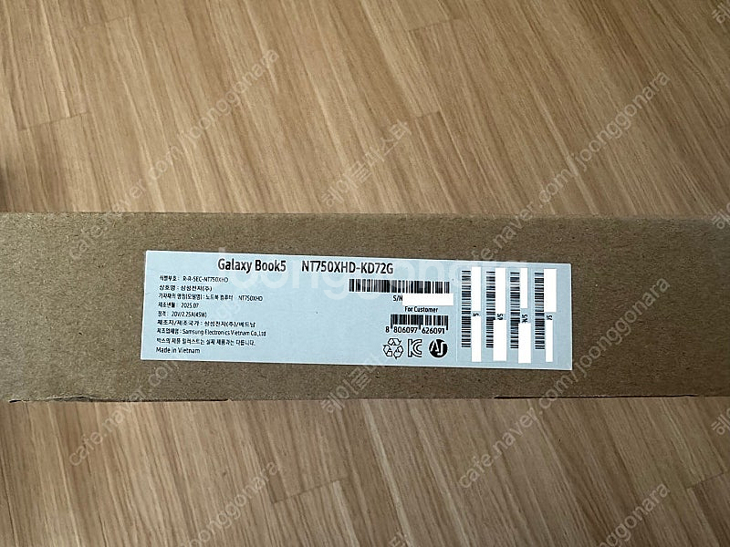 [미개봉] 신제품 갤럭시북5 NT750XHD-KD72G...--2