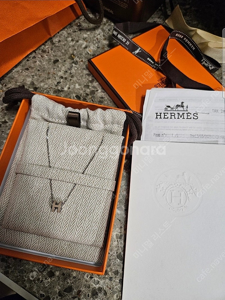 에르메스 팝아슈 목걸이 마론 글라세--0