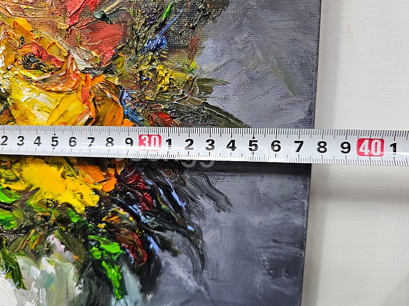 (원화) 8호 캔버스 유화그림 화병속의 꽃 정물화 서양화--4