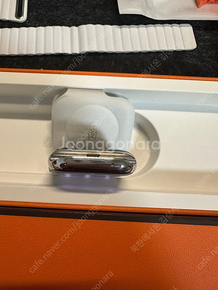 애플워치 에르메스 시리즈 7 실버 스테인레스 45mm--5