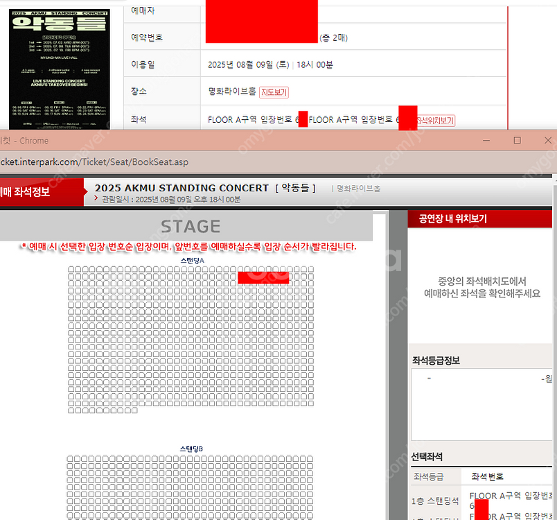악동뮤지션 8월9일 토요일 공연 2열 2연석 양도합니다--2