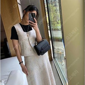 오르 orr 샌드 트위드 스커트 롱기장 s사이즈 새상품