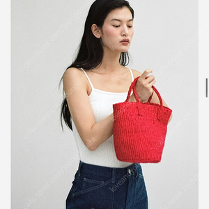 얼바닉 사이잘 토트백 레드 urbanic 30 sisal tote bag red