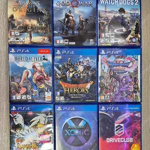 ps4 어크오리진 갓오브워 워치독스2 원피스월드시커 드퀘히어로즈 드퀘11 나루티밋스톰4 슈퍼비트소닉 드라이브클럽
