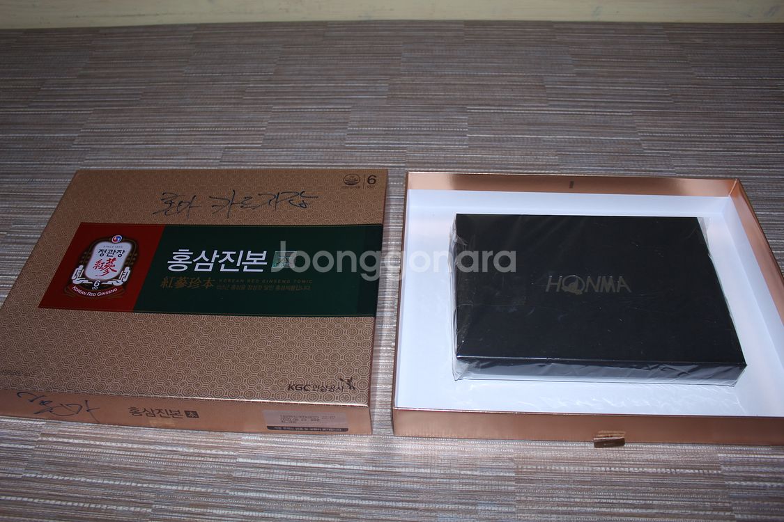 (미사용) 혼마 가죽 여권지갑 명함지갑 셋트 골프--8