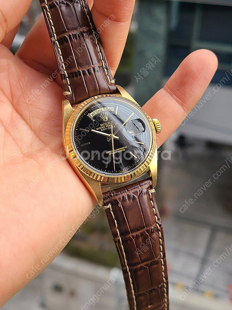 [정품] 롤렉스 데이데이트 36 블랙 18K 옐로우골드 금통 빈티지 (Rolex Day-Date 36 18K Sol...--5