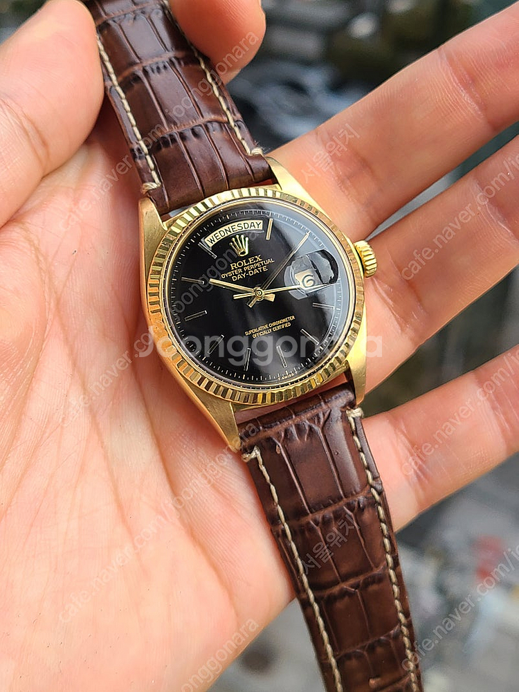 [정품] 롤렉스 데이데이트 36 블랙 18K 옐로우골드 금통 빈티지 (Rolex Day-Date 36 18K Sol...--7