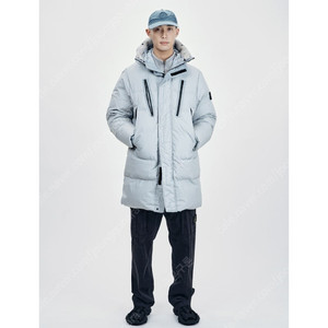 매장판 풀박스)스톤아일랜드 21FW 크링클랩스 롱패딩/아이스블루/M
