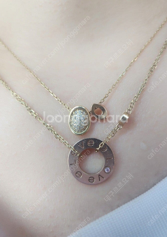 14k 귀걸이 목걸이 주얼리 세트 3.88g--8